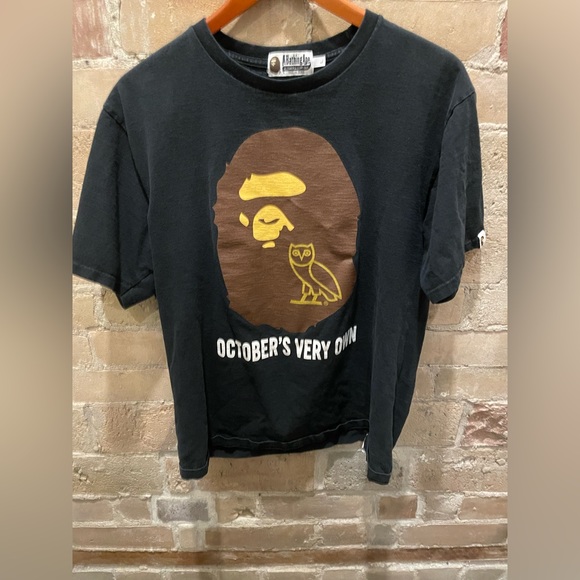 BAPE and OVO collab black tshirt - Picture 1 of 5